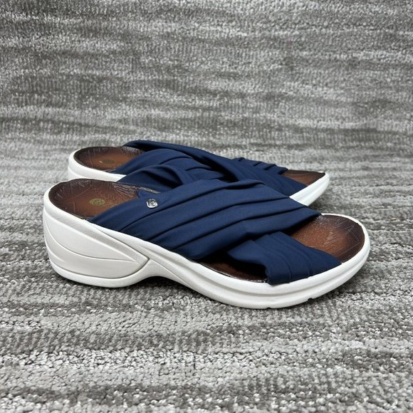 Bzees Shoes - Bzees Women's 8M Knockout Navy Elastic Wedge Sandals